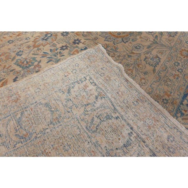 Authentic 1900s Persian Kirman Handmade Wool Rug For Sale - Image 4 of 10
