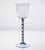 Cobalto and Pulegoso Murano Glass with Twisted Stems from Cenedese, 1950s, Set of 6 For Sale - Image 4 of 18