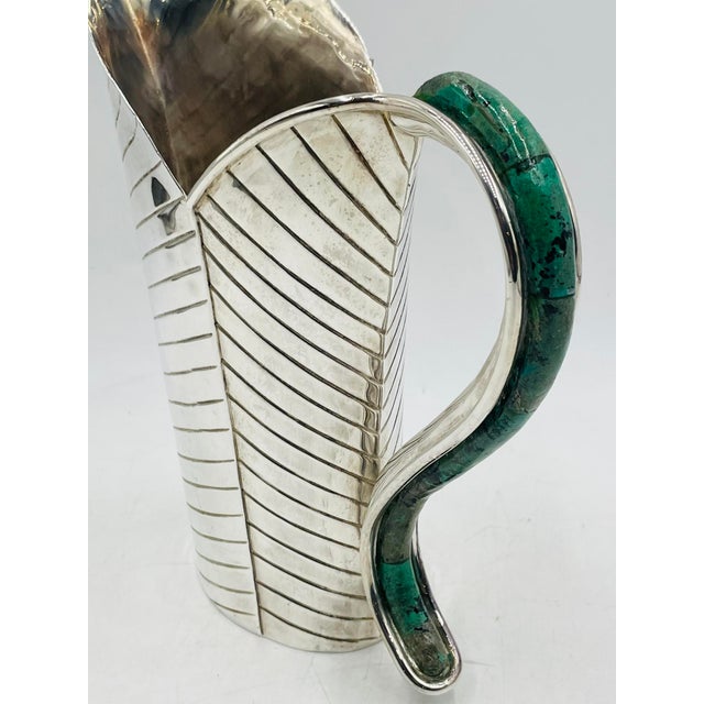 1980s Emilia Castillo Leaf-Form Silver Pitcher With Dragonfly Detail For Sale - Image 14 of 18
