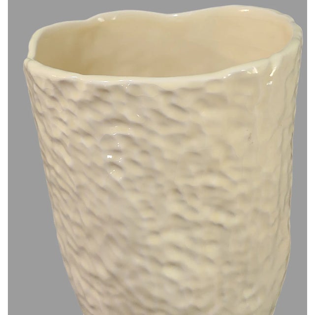 Light Yellow Vintage Pale-Yellow Ceramic Vase Made in Portugal Destinos For Sale - Image 8 of 11