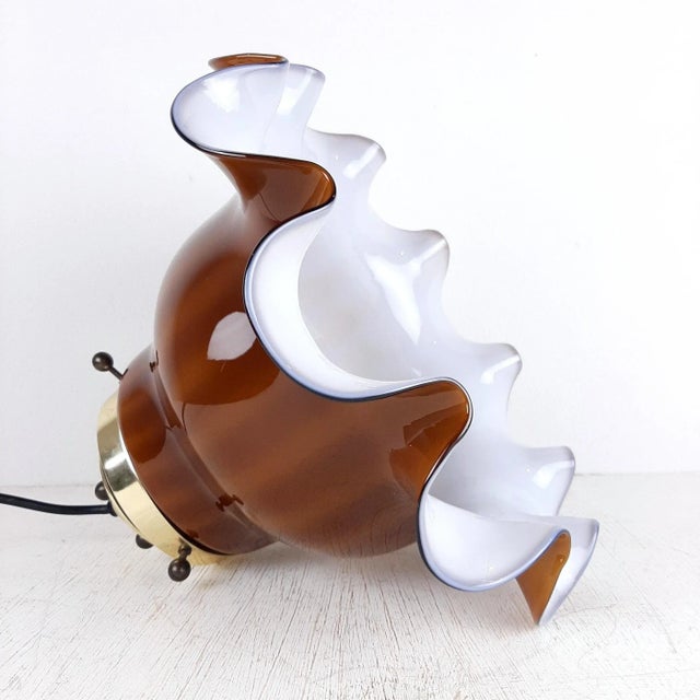 1970s Brown Glass Pendant Lamp, 1970s For Sale - Image 5 of 11