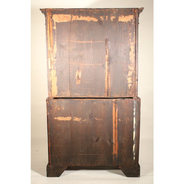 Antique George III Style Oak Chest on Chest For Sale - Image 14 of 14