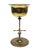 Lajos Muharos brass goblet with figural stem, from the 1960s. The base part of the hand-made goblet is Brutalist in...