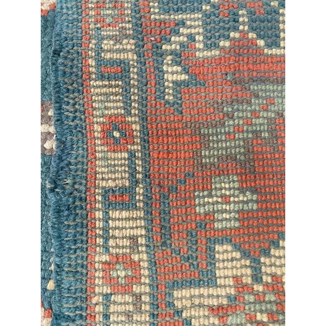Blue Antique European Oushak Hand Knotted Rug, 1890s For Sale - Image 8 of 10