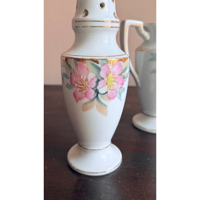 Early 20th Century Antique, Early 20th Century Noritake Japan Azalea Porcelain Sugar Shaker and Milk Jug Set For Sale - Image 5 of 9