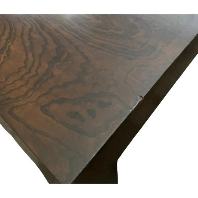Wood 1970s Milo Baughman for Thayer Coggin Monumental Burl Dining Table For Sale - Image 7 of 12