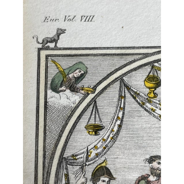 Glass Antique Book Plate Engraving- 1816- King Charles II, The Bald, & Holy Roman Emporer For Sale - Image 7 of 10