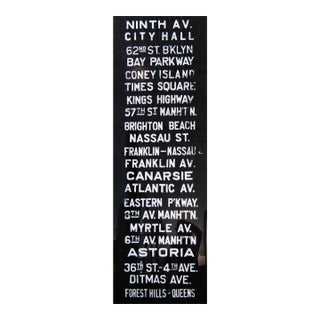 Nyc Subway Destination Sign Art Panel, Mix Media Resin on Board For Sale