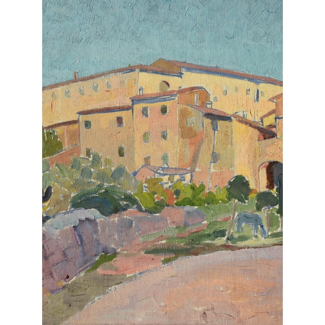 Anja Decker, Italian Street Scene with Horse, 1932, Oil Painting on Canvas For Sale - Image 4 of 10