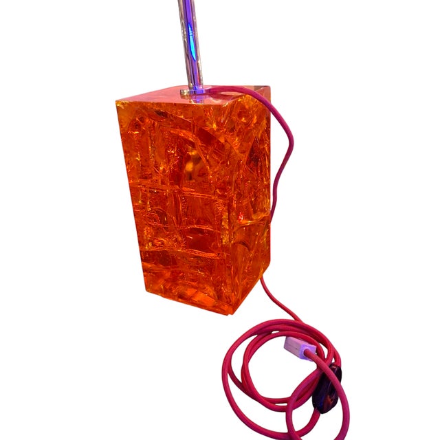 Fractal Resin Table Lamp by Marie-Claude De Fouquières, 1960 For Sale - Image 3 of 7