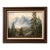 Vintage Signed Original Mountain Landscape Oil Painting on Canvas | Framed Alpine Forest Scene | 31” X 25.5” For Sale