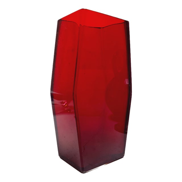 Art Deco Glass Vase by Joseph Hoffmann from Moser, Czechoslovakia, 1930s For Sale