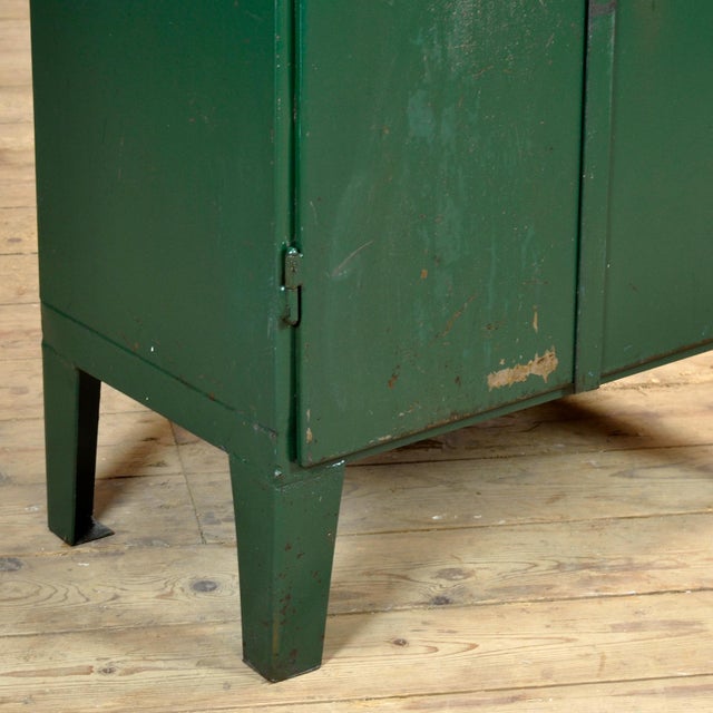 Green Industrial Iron Cabinet, 1970s For Sale - Image 8 of 14