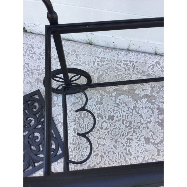 1990s Vintage Palm Beach Regency Bar Cart For Sale - Image 9 of 11
