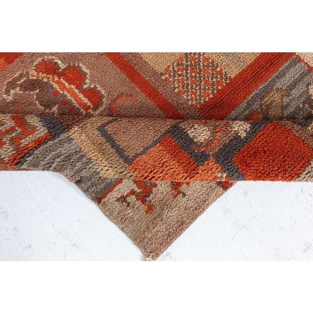 Mid 20th Century Doris Leslie Blau Vintage Dutch Deco Rug For Sale - Image 5 of 7