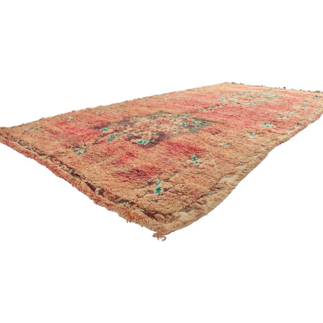 Vintage Berber Moroccan Rug, 05'10 x 11'10. Berber Tribes of Morocco. Abrash. Hand-knotted wool. Made in Morocco.