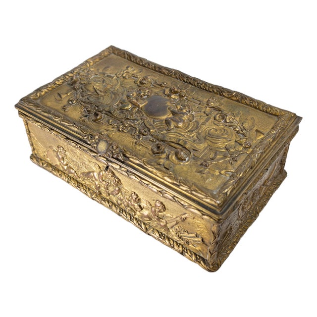 19th Century French Gilt Bronze Neoclassical Dresser or Jewelry Box For Sale