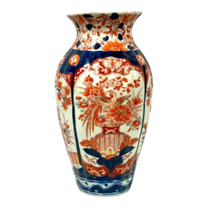 19th Century Japanese Imari Porcelain Vase, Hand-Painted