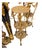 French Style Gold Leaf Tiered Side Table – Ornate Three-Tier Accent Stand For Sale