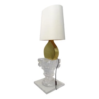 Italian Table Lamp in Polished Brass, 1980s For Sale