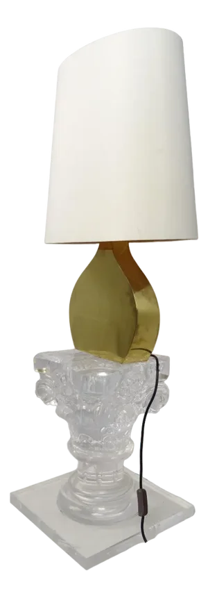 Italian Table Lamp in Polished Brass, 1980s