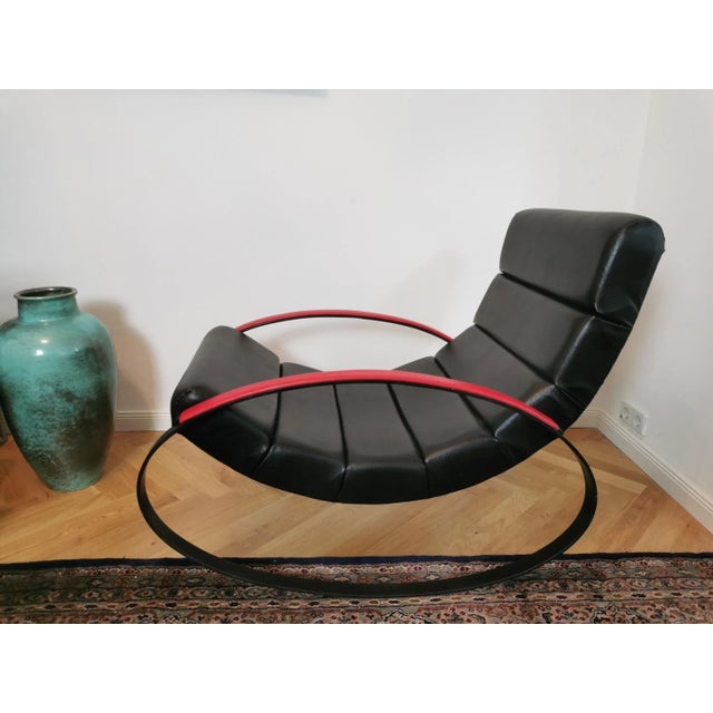 Vintage Space Age Ellipse Rocking Chair, 1970s For Sale - Image 6 of 9