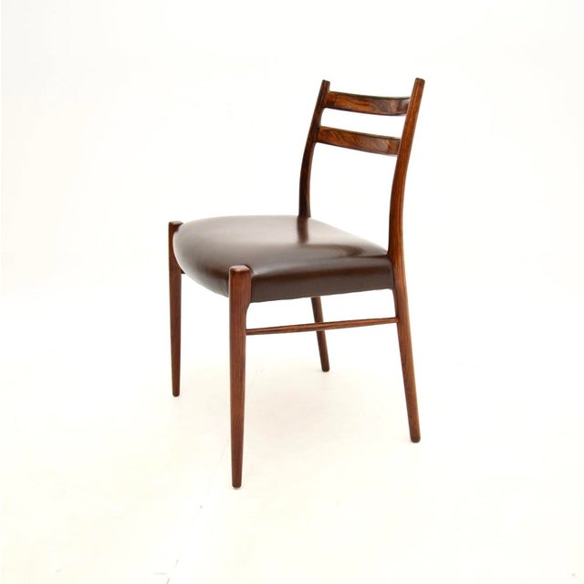 Wood Danish Dining Chairs attributed to Arne Wahl Iversen, 1960s, Set of 4 For Sale - Image 7 of 11