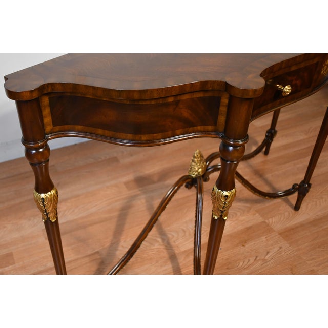 Maitland Smith Mahogany Console Table / Sofa Table For Sale - Image 13 of 17
