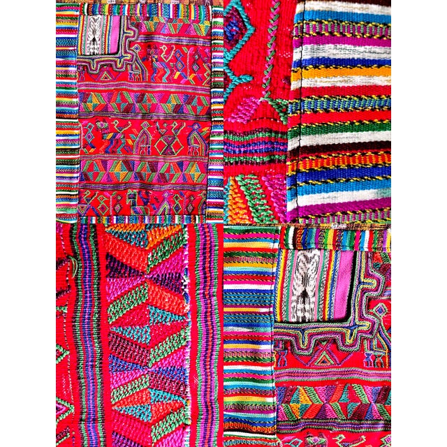 Vintage Patchwork Guatemalan Textile Pillows, a Pair For Sale - Image 9 of 15
