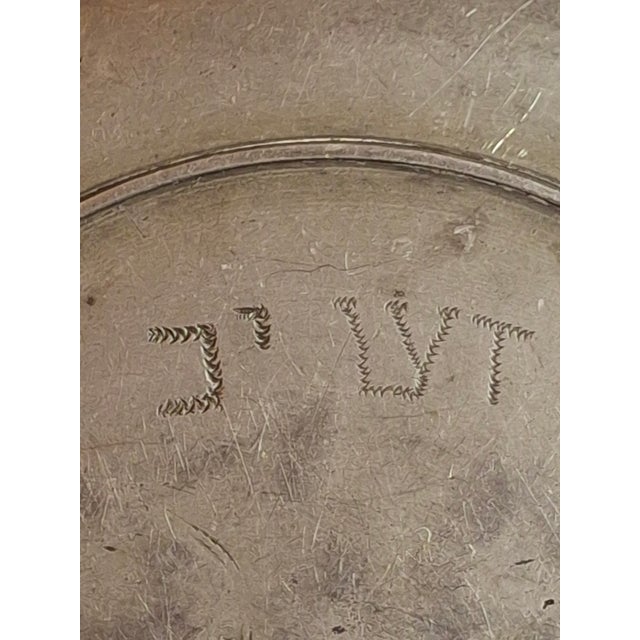 Metal Antique 18thC German Pewter Judaica Shallow Bowl Georg Daniel Mayse Hebrew For Sale - Image 7 of 14