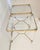 Plastic Midcentury Modern Square Brass & Glass Endtables With Lucite Legs- A Pair For Sale - Image 7 of 7
