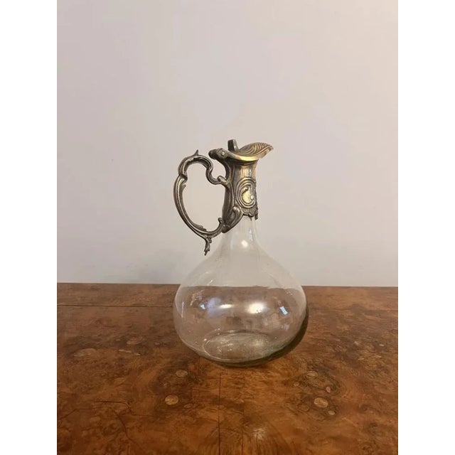 Art Nouveau Silver-Plated Claret Jug, 1895 For Sale - Image 4 of 8