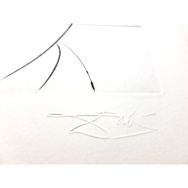 Salvador dali - original etching stamp signed by dali edition of 294 copies. Paper : arches vellum. Dimensions : 16x12''....