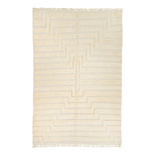 Hand-Knotted Wool Rug by Azele Studio For Sale