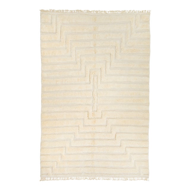 Hand-Knotted Wool Rug by Azele Studio For Sale