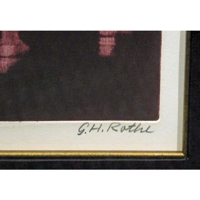1980s G H Rothe "Moon Dance" Hand Signed Original Mezzotint Ballet Dancers For Sale - Image 5 of 6