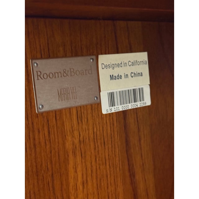 Wood Room & Board Maria Yee Taipei Cabinet For Sale - Image 7 of 12
