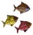 Mid-Century Hand-Painted Ceramic Fish Dishes, San Marino, 1960s, Set of 3 For Sale