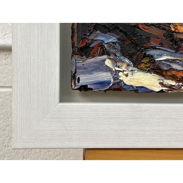 Early 21st Century Impasto Oil Painting of Melting Snow on English Moor Landscape by British Artist 2013 For Sale - Image 5 of 14