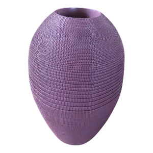 1980s Flute of Chicago Corrugated Vase Postmodern