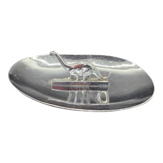 Vintage Sinclair Gas Oil Dino Chrome Trinket Dish Ashtray For Sale