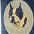 Folk Art Stunning Antique Folk Art Oil on Board Painting of Boston Terrier Dog For Sale - Image 3 of 7