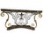 1990s Vintage Henredon Tessellated Stone Console With Sculptural Gold-Tone Scrollwork For Sale - Image 5 of 18