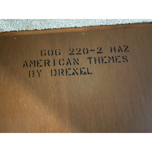 1990s American Themes by Drexel Solid Maple Wood Framed Beveled Wall Mirror 606-220-2 For Sale - Image 11 of 12