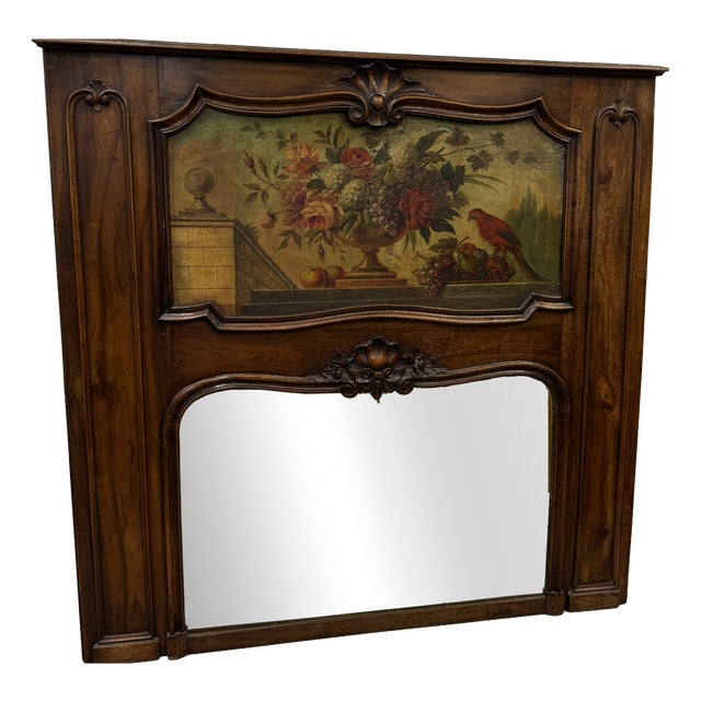 Large Antique Fireplace Mirror For Sale