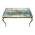 Mid 20th Century French Bronze, Iron and Églomisé Glass Coffee Table With Greek Key Frieze For Sale