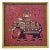 This is a framed and stretched Batik textile depicting an elephant embellished in wedding ceremonial regalia in spice...