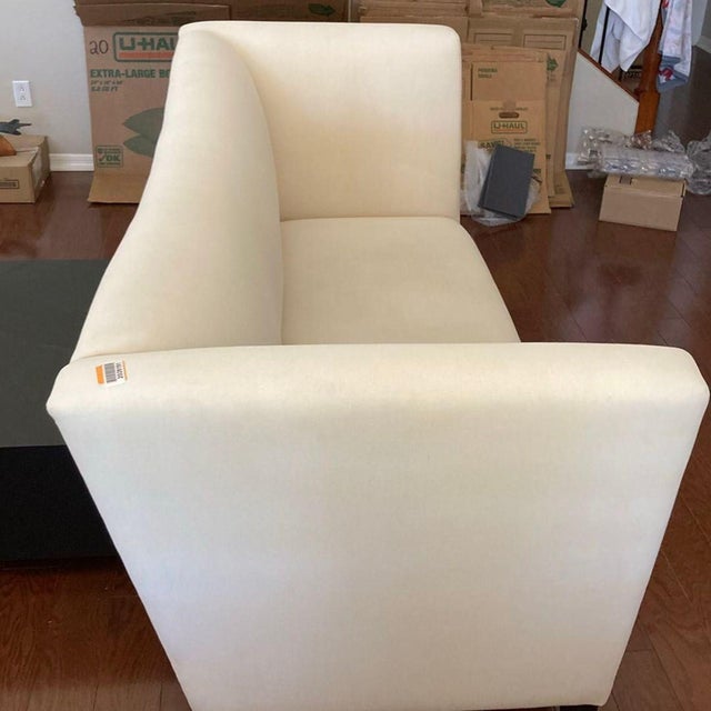 Rachel Ashwell Shabby Chic Couture Cream Loveseat For Sale - Image 4 of 6