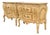 John Widdicomb Italian Rococo Louis XV Cream Lacquered and Gold Gilt Bedside Chests, Pair For Sale
