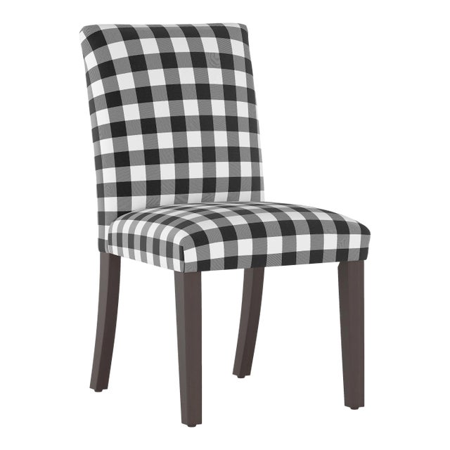 Megan Dining Chair in Black Classic Gingham For Sale